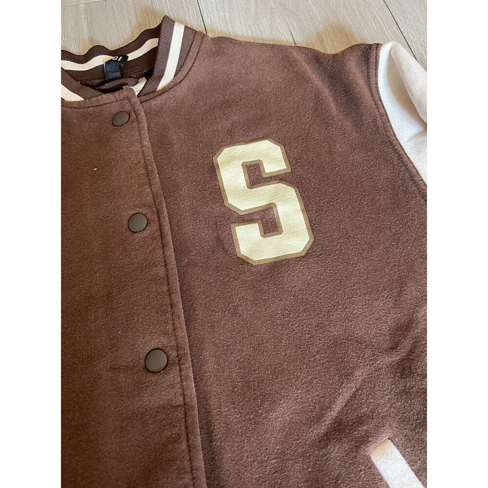 H&M Unisex College Varsity Jacket Classic Letterman Snap Button LettermanSeattle - Picture 5 of 11